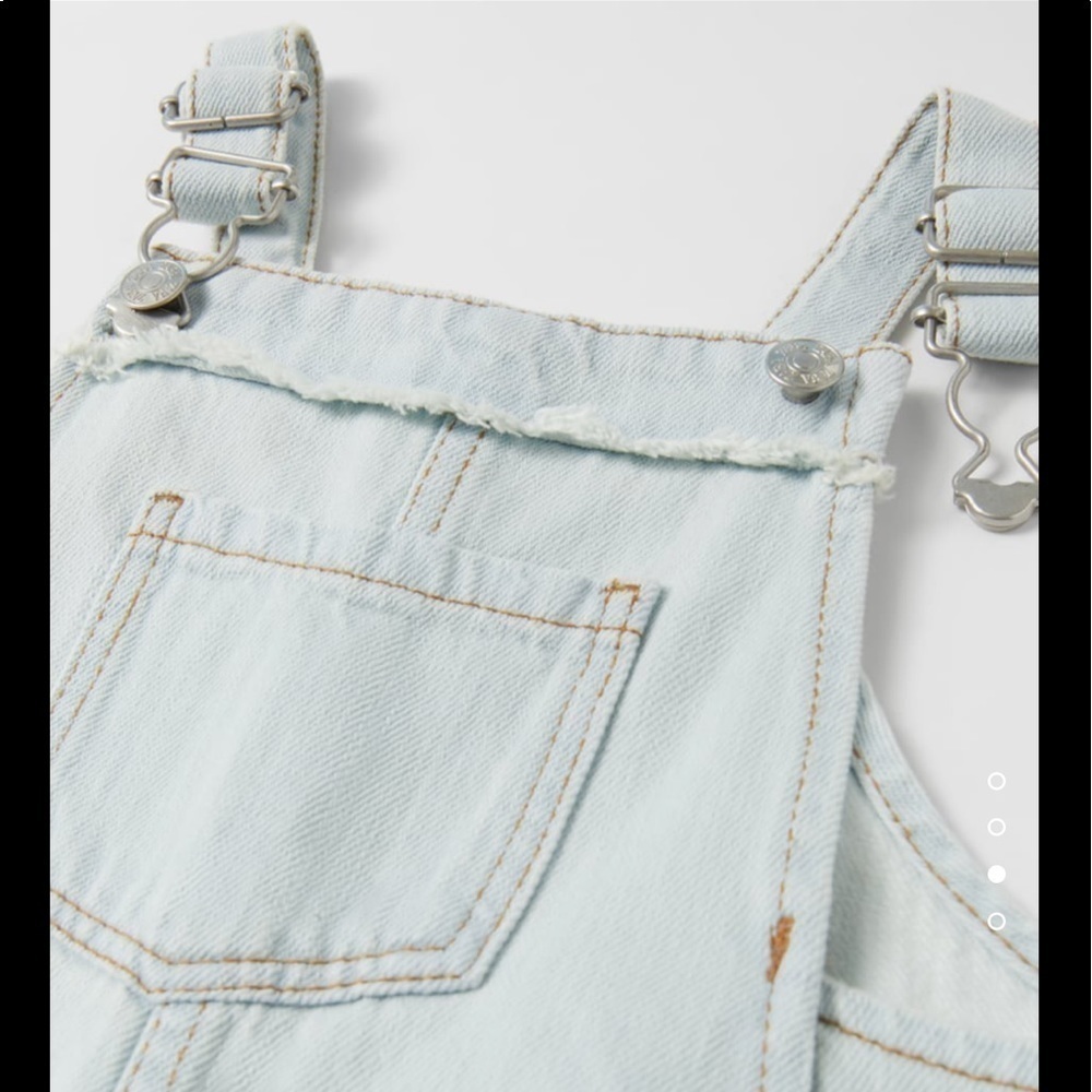 Zara Girls Frayed Overalls - Picture 3 of 9